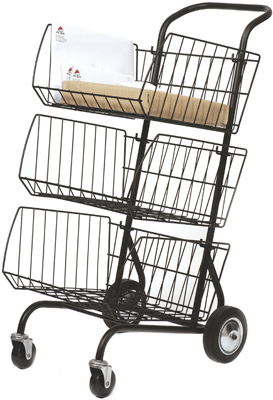 Alba - Chariot A Courrier 3 Corbeilles