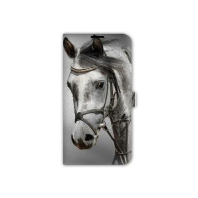 Housse cuir portefeuille Iphone 7 animaux - - cheval B