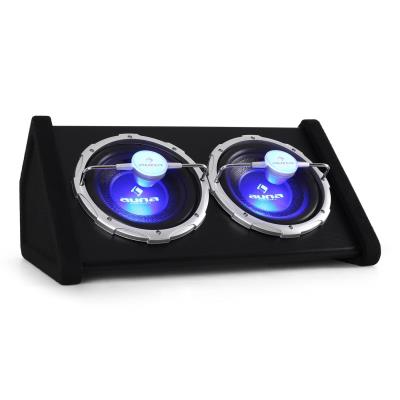 Auna Double Caisson De Basses Pour Tuning Voiture 2x 25cm 1600w Max.