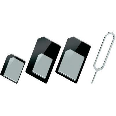 Adaptateur 3 en 1 pour micro sim nano sim sim goobay 43929