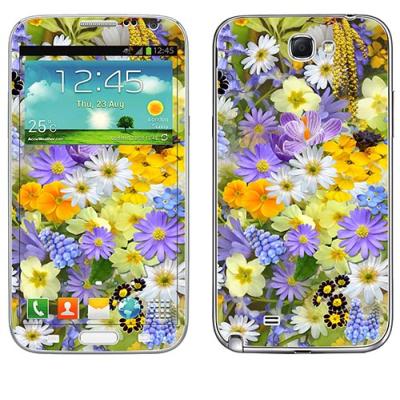 SKIN STICKERS POUR SAMSUNG NOTE 2 (STICKER : FLEURS DE PRINTEMPS)
