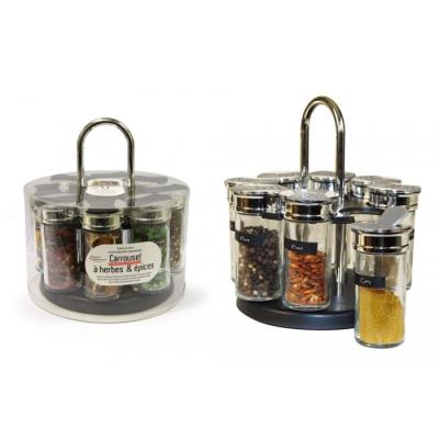Ustensile de cuisine GENERIQUE Carrousel A Epice Tournant 8 Pots Verre Cuisine