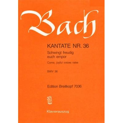 Partitions classique EDITION BREITKOPF BACH J.S. - KANTATE 36 SCHWINGT FREUDIG - CHANT, CHOEUR, PIANO Choeur et ensemble vocal