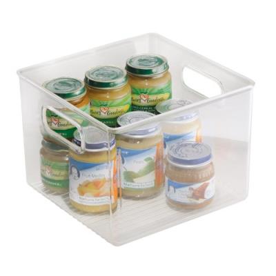 Interdesign, conteneur de stockage pour cuisine, cellier, réfrigérateur, congélateur - carré, transparent