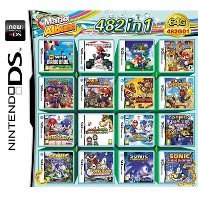 482 en 1 Pokemon Mario Album carte de jeu vidéo cartouche Console carte pour Nintendo DS 3DS 2DS NDS NDSL NDSI