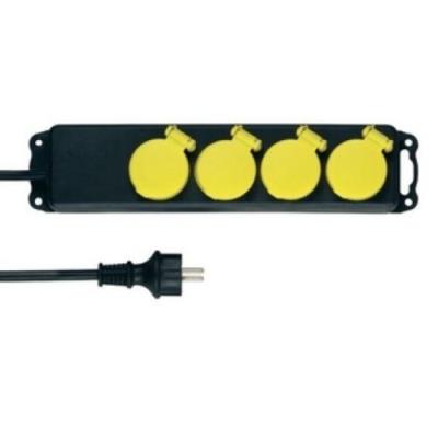 Rev ritter 0512468555 multiprise à 4 x entrées ks avec sécurité enfants ip444 noir jaune 1,4 m