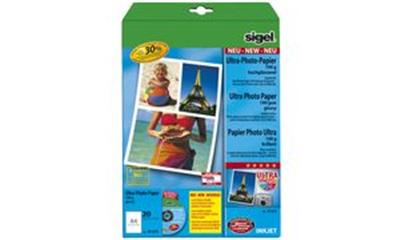sigel - Papier photo jet d'encre Ultra, satiné, A4, 260 g/m2, 20f