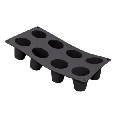 Moulflex noir - Moule en silicone : Darioles 8 grands cônes