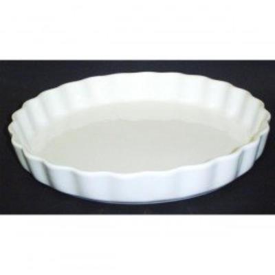 Moule à tarte 27 cm porcelaine blanche 6878