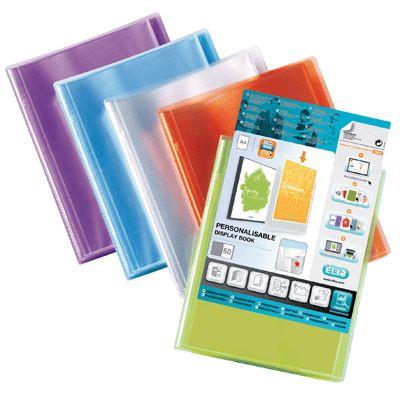 Elba Modling - Protege Document Transparent Personnalisable 120v Bleu
