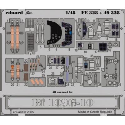 MAQUETTE BF 109G 10 HASEGAWA 1/48 EDUARD FE328