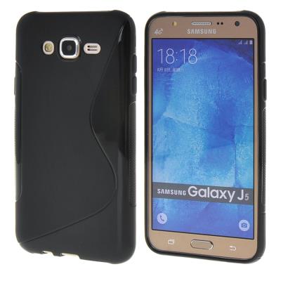 Samsung Galaxy J5 Etui Housse Coque de protection Silicone TPU Gel Pour Samsung Galaxy J5 (S-line Noir)