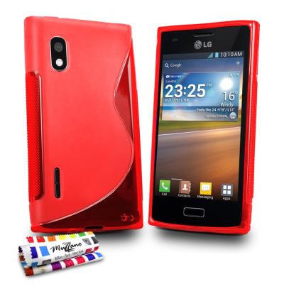 Coque Souple ORIGINALE Ultra Fine Rouge , Le S, Premium de MUZZANO pour LG L5 E610