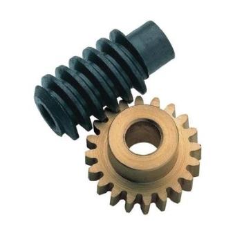 Roue à Vis Sans Fin Module 0,5 - Laiton - 20 à 60 Dents - Arbre Acier C45 Inox - Pour Mécanique