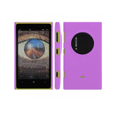Coque rigide Violet pour Lumia 1020 Nokia aspect mat toucher rubber