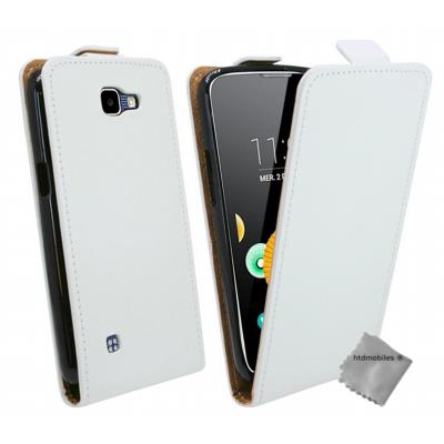 Housse etui coque pochette PU cuir fine pour LG K4 - BLANC