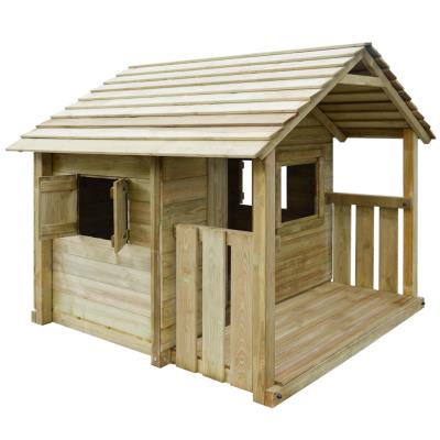 vidaXL Aire de jeux à 3 fenêtres 204x204x184 cm en bois