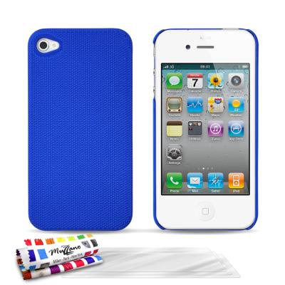 Coque ORIGINAL Ultra Fine Bleu , Le Pika, Premium de MUZZANO pour APPLE IPHONE 4S + 3 Films de Protection Ecran UltraClear Pour APPLE IPHONE 4S