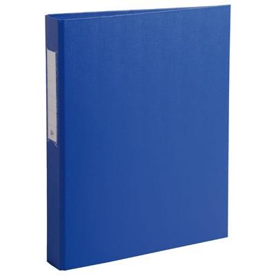 Exacompta - Classeur 4 Anneaux Polypropylene D25mm Bleu + Porte Etiquette