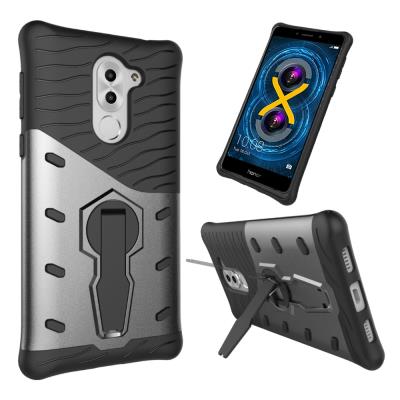 Coque Hybrid Case Huawei Honor 6X grise avec stand - Housse cover de protectionHonor 6X 4G 2016 / 2017 - Accessoires pochette XEPTIO case !