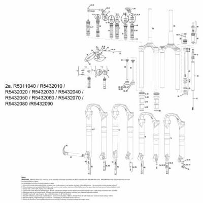 Rockshox csu air dualair 29 g2 os 51 mm 80 x 120 mm reba 09-11 1 1 8 blanc
