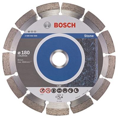 Disque pour Meuleuse Bosch Disque A Tronçonner Diamanté Standard pour Pierre - 180 X 22,23 X 2 Mm - Hauteur Segment : 10Mm