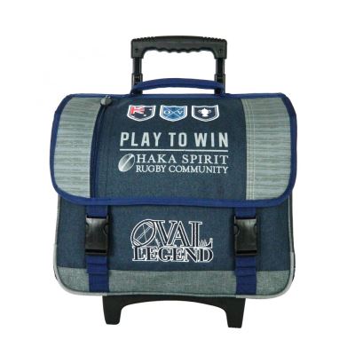 Cartable à roulettes 41cm Oval Legend Bleu Marine