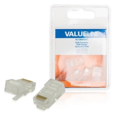 Connecteur réseau utp cat5 solide transparent valueline