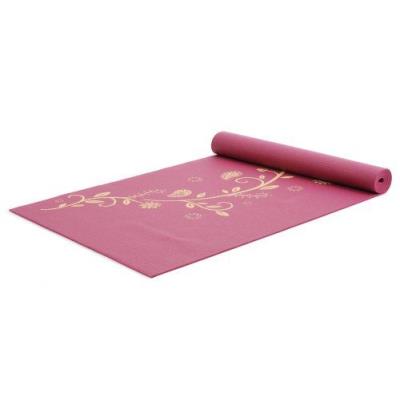 Yogistar 106699 tapis de yoga indian flower bordeaux doré