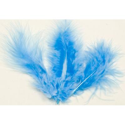 20 plumes de décoration bleu Taille Unique