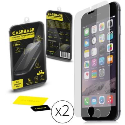 CASEBASE Pack 2*Films Verre Trempé iPhone 6 Plus