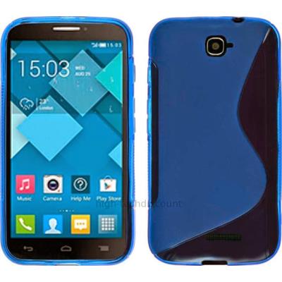 Housse etui coque silicone gel pour Alcatel One Touch Pop C7 7041D + film ecran - BLEU