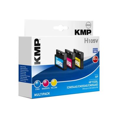 KMP MULTIPACK H105V - 3 - geel, cyaan, magenta - inktcartridge (alternatief voor: HP 933XL)