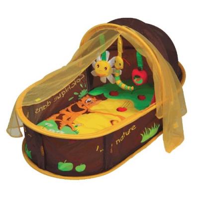 Ludi - dodo nomade - lit d'appoint nomade pour bébé - chocolat