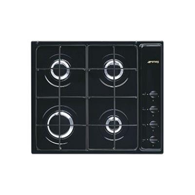 Smeg Selezione S64Sn - Table De Cuisson Au Gaz - 4 Plaques De Cuisson - Niche - Largeur : 55.5 Cm - Profondeur : 47.8 Cm - Noir