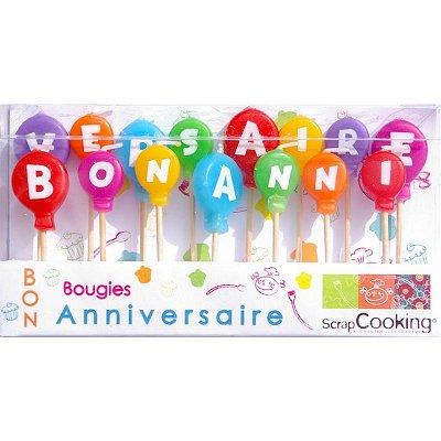 ScrapCooking® - Bougies à piquer - Bon anniversaire : Lot de 15