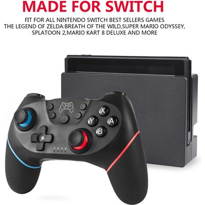 Manette Sans fil Pro pour Nintendo Switch/Switch Lite, turbo et double