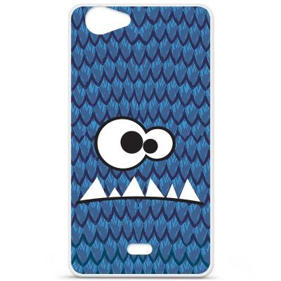 Coque en silicone imprimée compatible Wiko U20 Marbre Bleu Pailleté