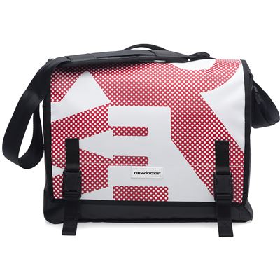 Sacoche / sac à bandoulière New Looxs Postino Office Rouge Blanc - 14 litres