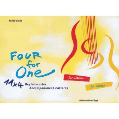 Partitions classique EDITION BREITKOPF DEHO FELICE - FOUR FOR ONE - BEGLEITMUSTER - GUITAR Guitare