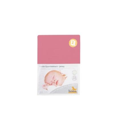 PINOLINO - 540002-9D - DRAP-HOUSSE POUR LIT DE BÉBÉ JERSEY - PACK DE 2 - VIEUX ROSE