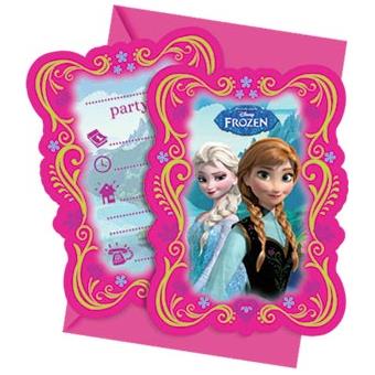 6 Cartes D Invitation La Reine Des Neiges Accessoire De Deguisement Achat Prix Fnac