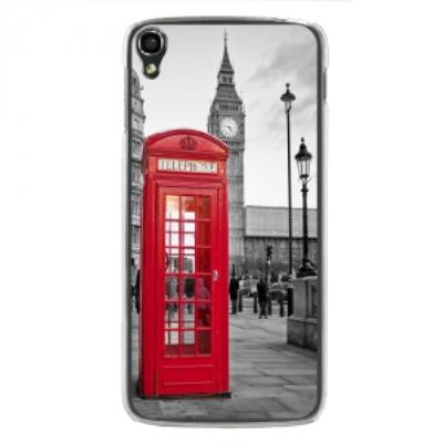 Coque rigide transparente pour Alcatel Idol-3 de 5,5 pouces impression cabine téléphonique UK rouge
