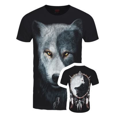 Spiral T-Shirt Wolf Chi Homme Noir - Taille XXL