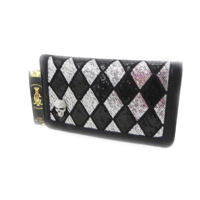 Sac pochette 'Ed Hardy' noir argenté