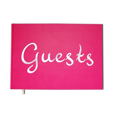 Guests rose - Format A4 paysage - Couverture mate, lettres chromées - 100 pages - Qualité premium