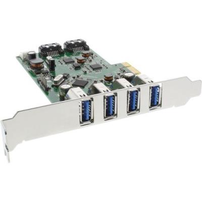 Inline 76664c carte pcie, 4 x usb 3.0 2 x sata ii et pcie) avec équerre low profile