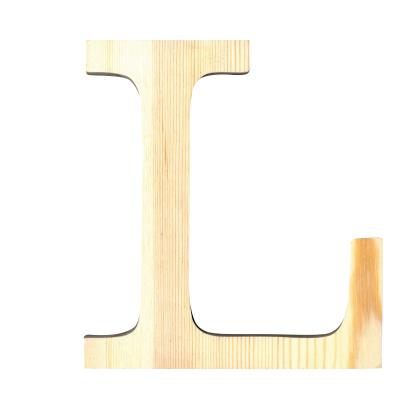 Lettre L - Hauteur 19 cm - Bois découpé