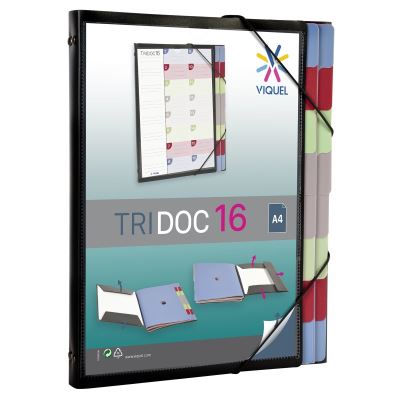 Trieur 16 positions en plastique personnalisable - A4 Viquel Noir