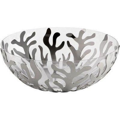 ALESSI ESI01SET PORTE-FRUITS EN ACIER INOXYDABLE 18/10 BRILLANT ET BOL EN RÉSINE THERMOPLASTIQUE